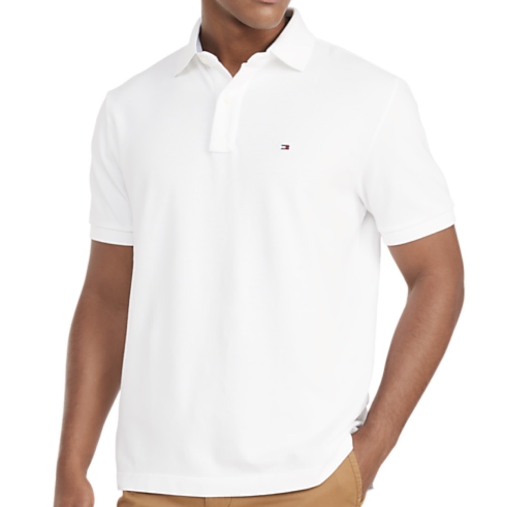 Tommy Hilfiger White Cotton Classic Fit Polo
